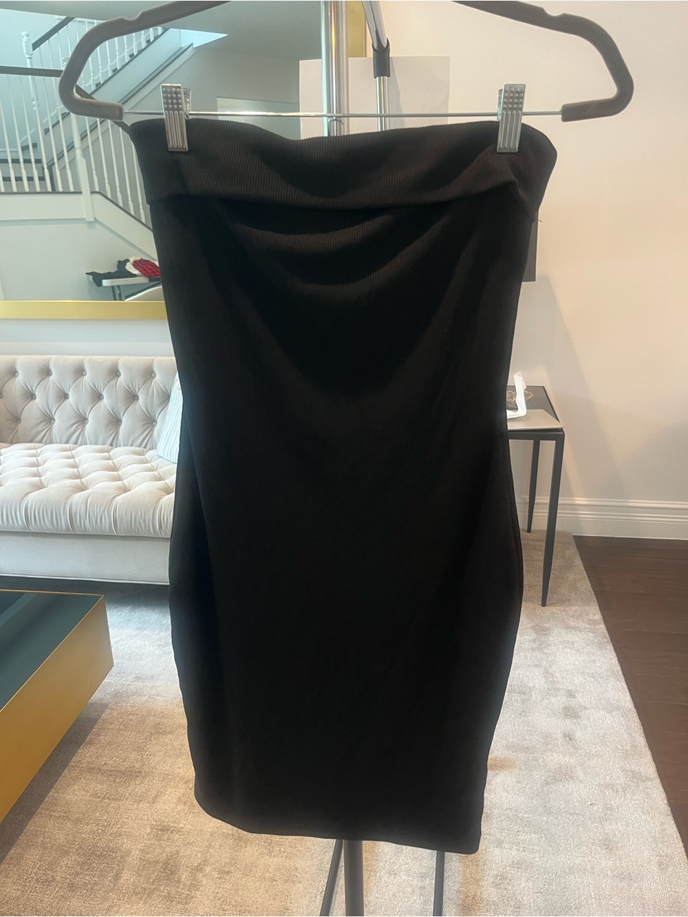 Classic Black Strapless Girls' Dress
